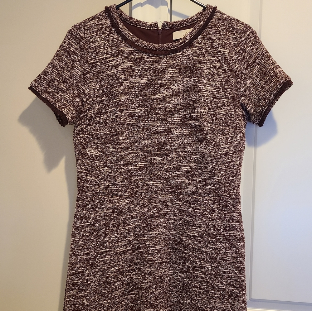 Loft Dress - Maroon size 4